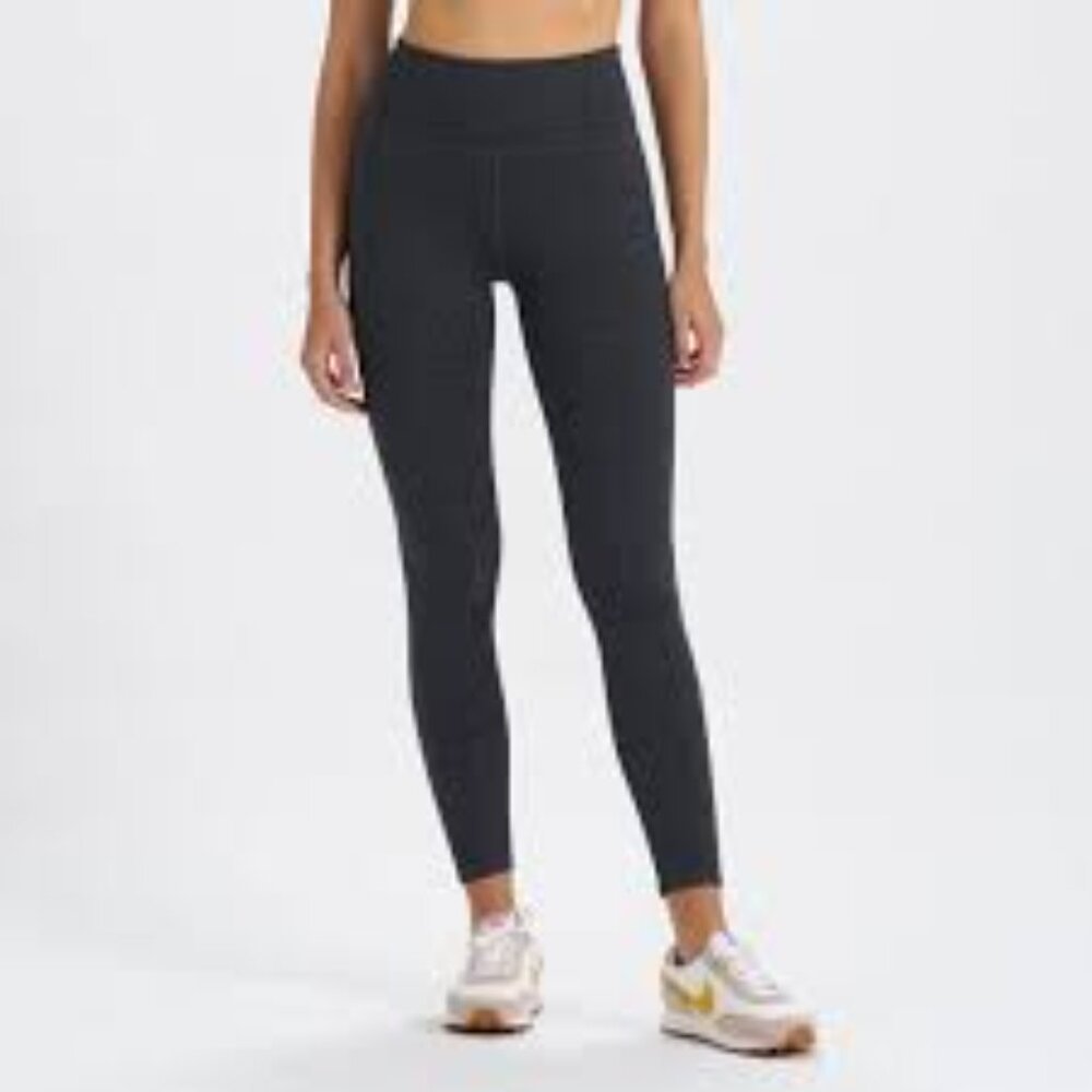 NWT Vuori Women Gray Clean Elevation the rise the shine leggings Size Large